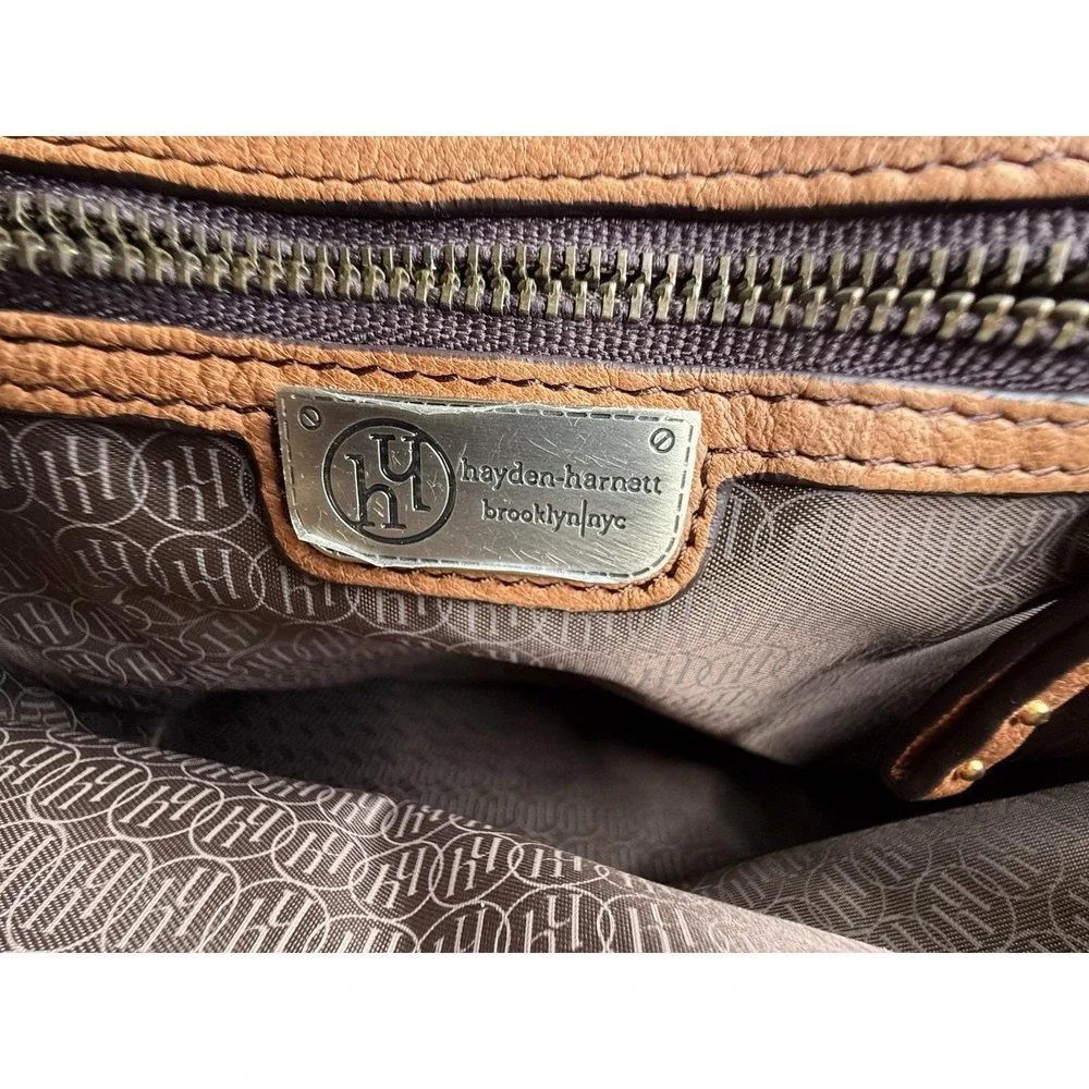 Vintage Hayden Harnett Shoulder Bag Brown Leather